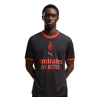AC Milan 3e shirt 2026/2027 zwart fluorescerend rood