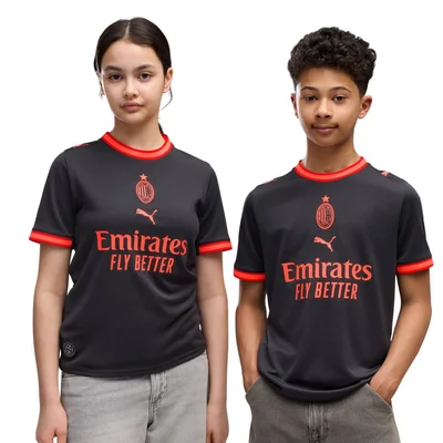 AC Milan 3e shirt kids 2026/2027 zwart fluorescerend rood